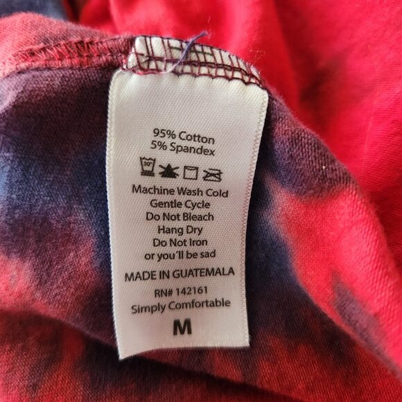 Lularoe Maria Maxi Dress Red White and Blue Tie Dye Size M - Picture 10 of 10